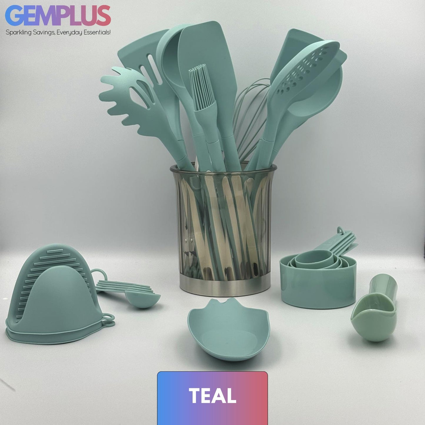 GEM+ | Premium 26-Piece Cooking & Baking Utensil Set Silicone Non-Stick BPA-FREE