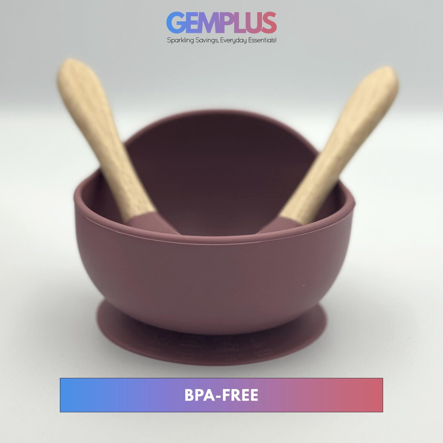 GEM+ | 6-Piece Silicone Baby Feeding Set - BPA-Free - Weaning Set -Suction Bowl