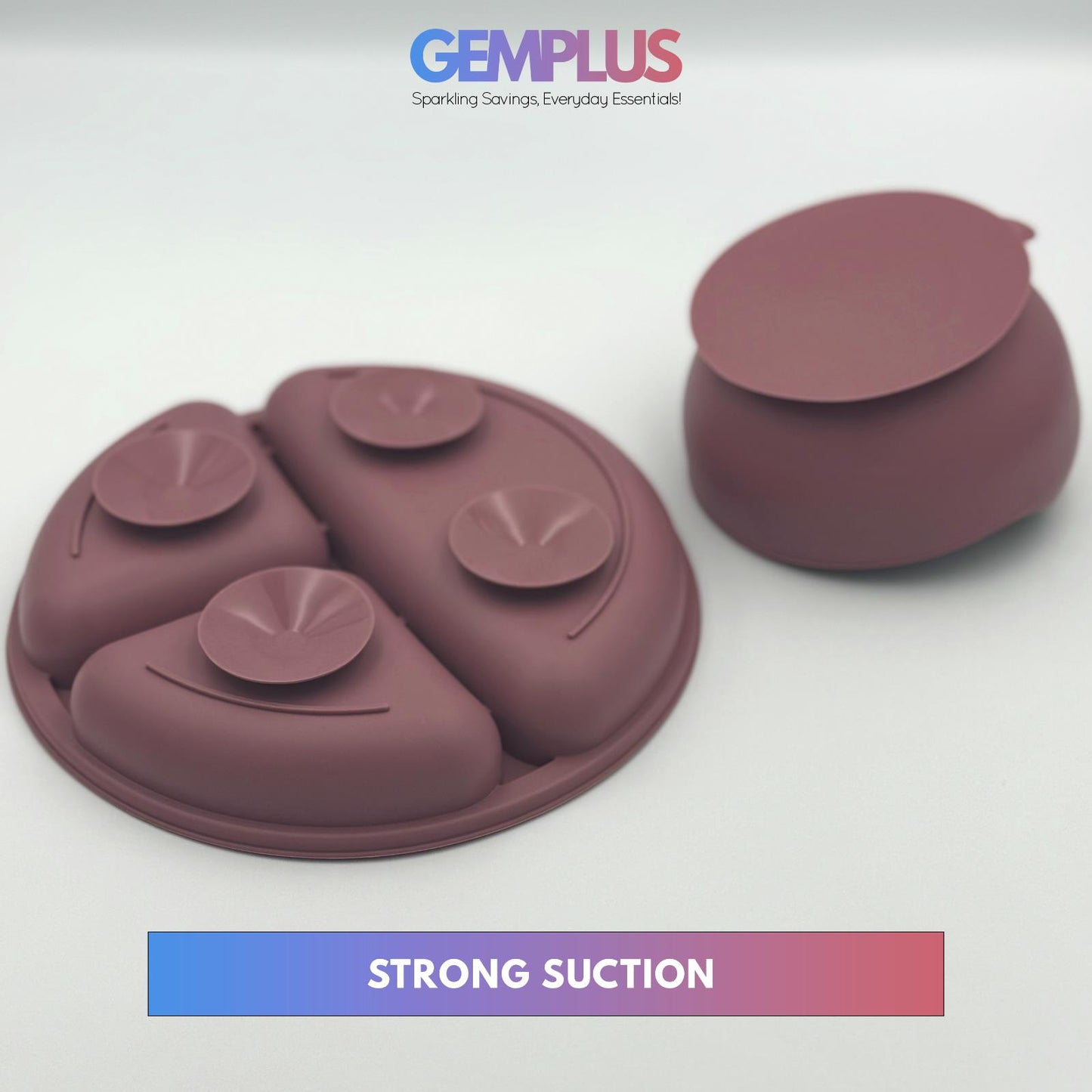 GEM+ | 6-Piece Silicone Baby Feeding Set - BPA-Free - Weaning Set -Suction Bowl