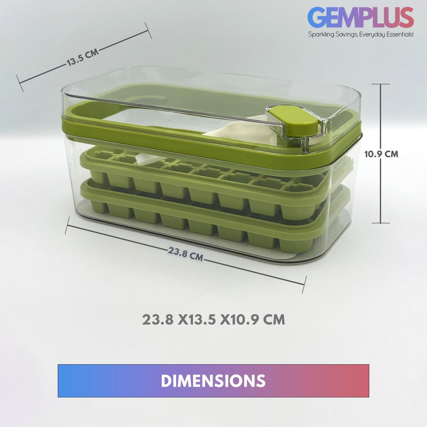 GEM+ | Easy Release Ice Cube Mould One-Touch Mechanism - Perfect Ice Every Time