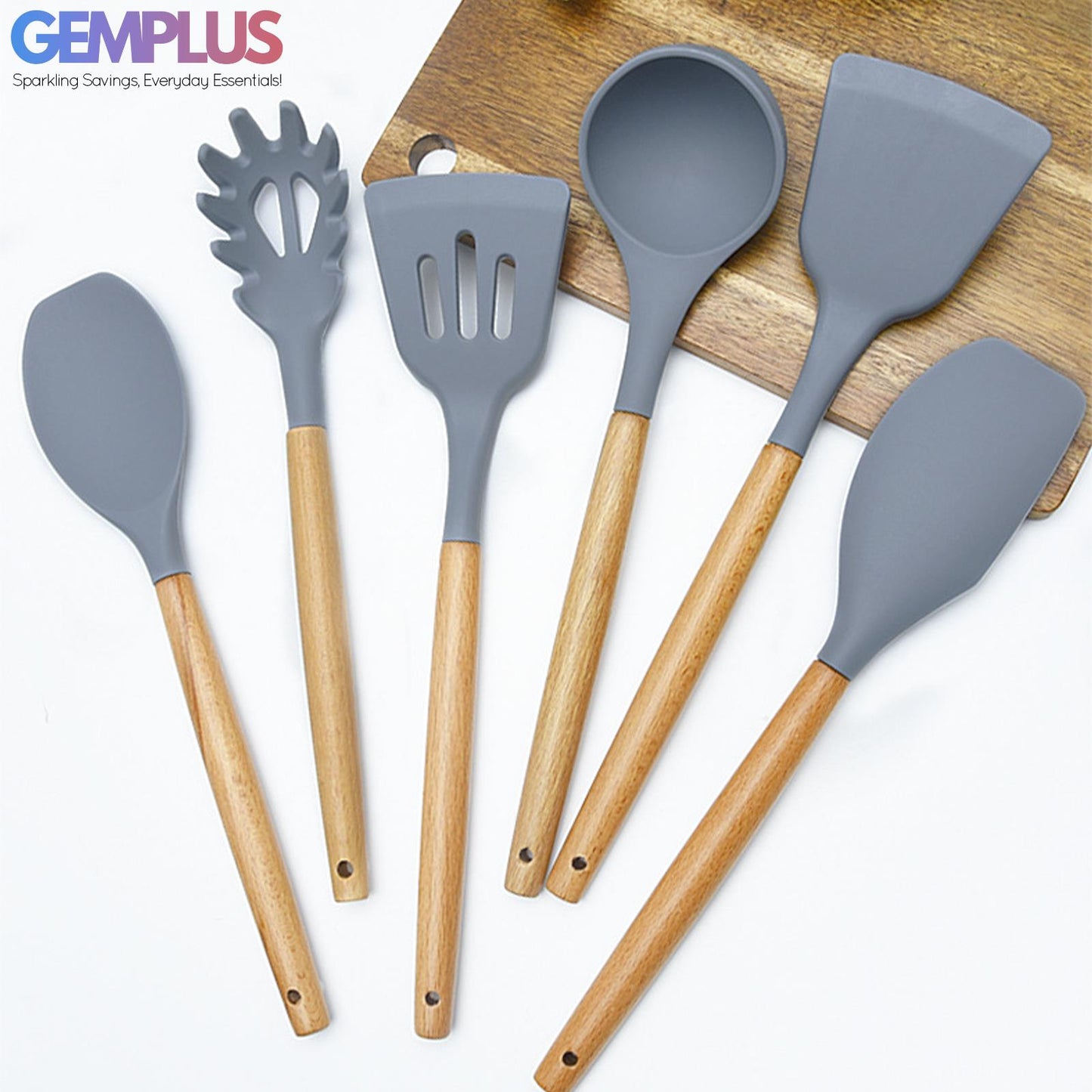 GEM+ | Premium 12-Piece Cooking & Baking Utensil Set Silicone Non-Stick BPA-FREE