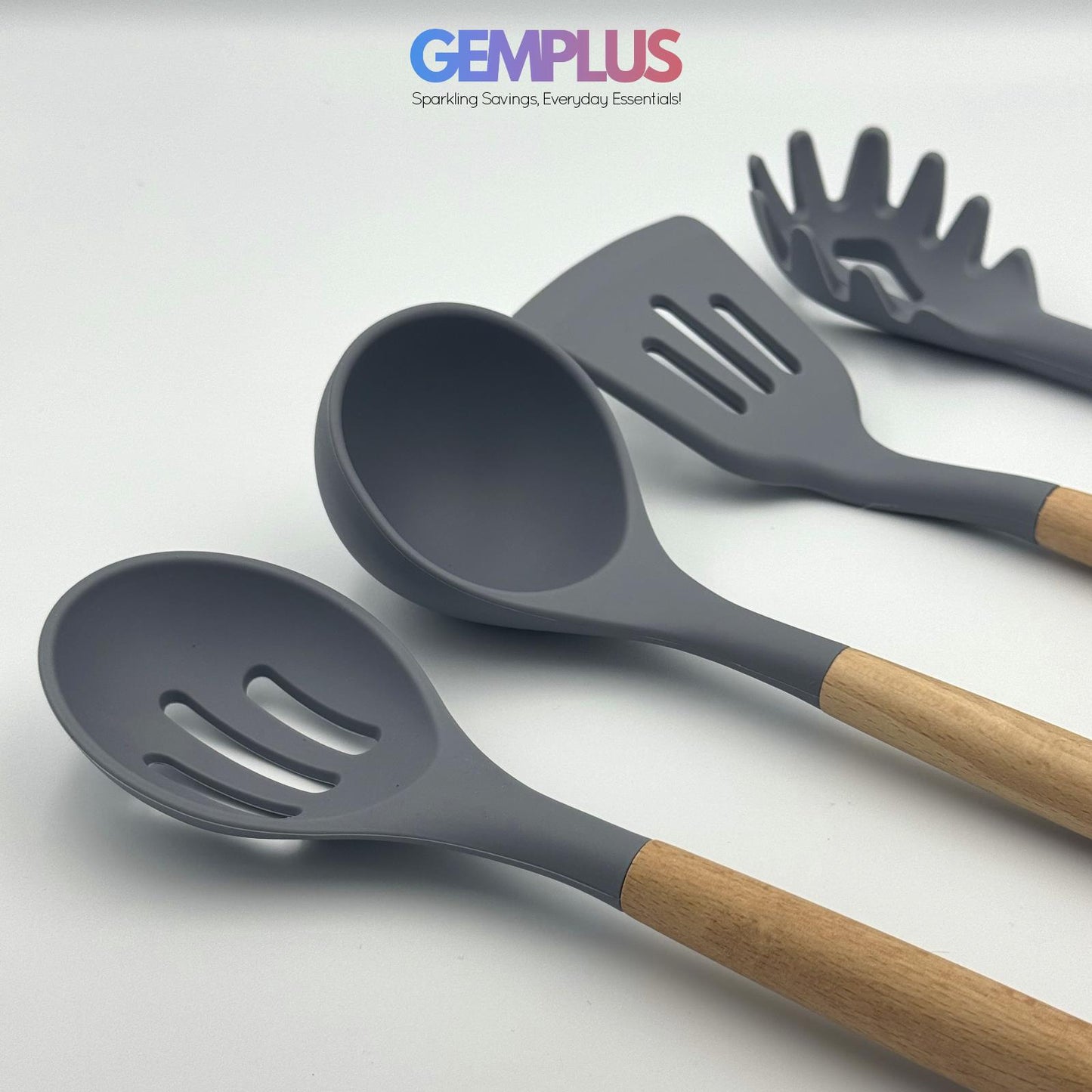GEM+ | Premium 12-Piece Cooking & Baking Utensil Set Silicone Non-Stick BPA-FREE