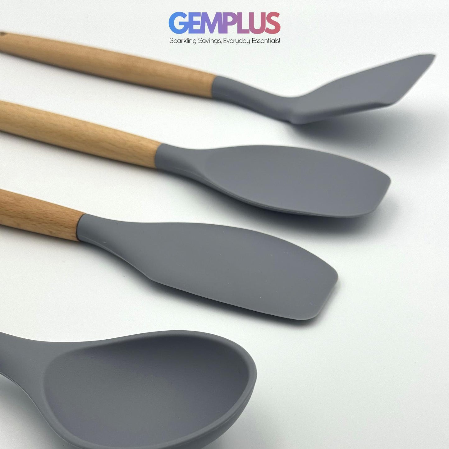 GEM+ | Premium 12-Piece Cooking & Baking Utensil Set Silicone Non-Stick BPA-FREE