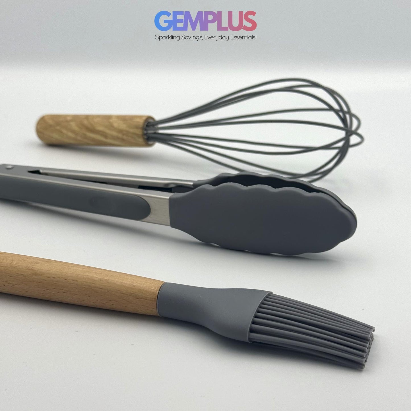 GEM+ | Premium 12-Piece Cooking & Baking Utensil Set Silicone Non-Stick BPA-FREE