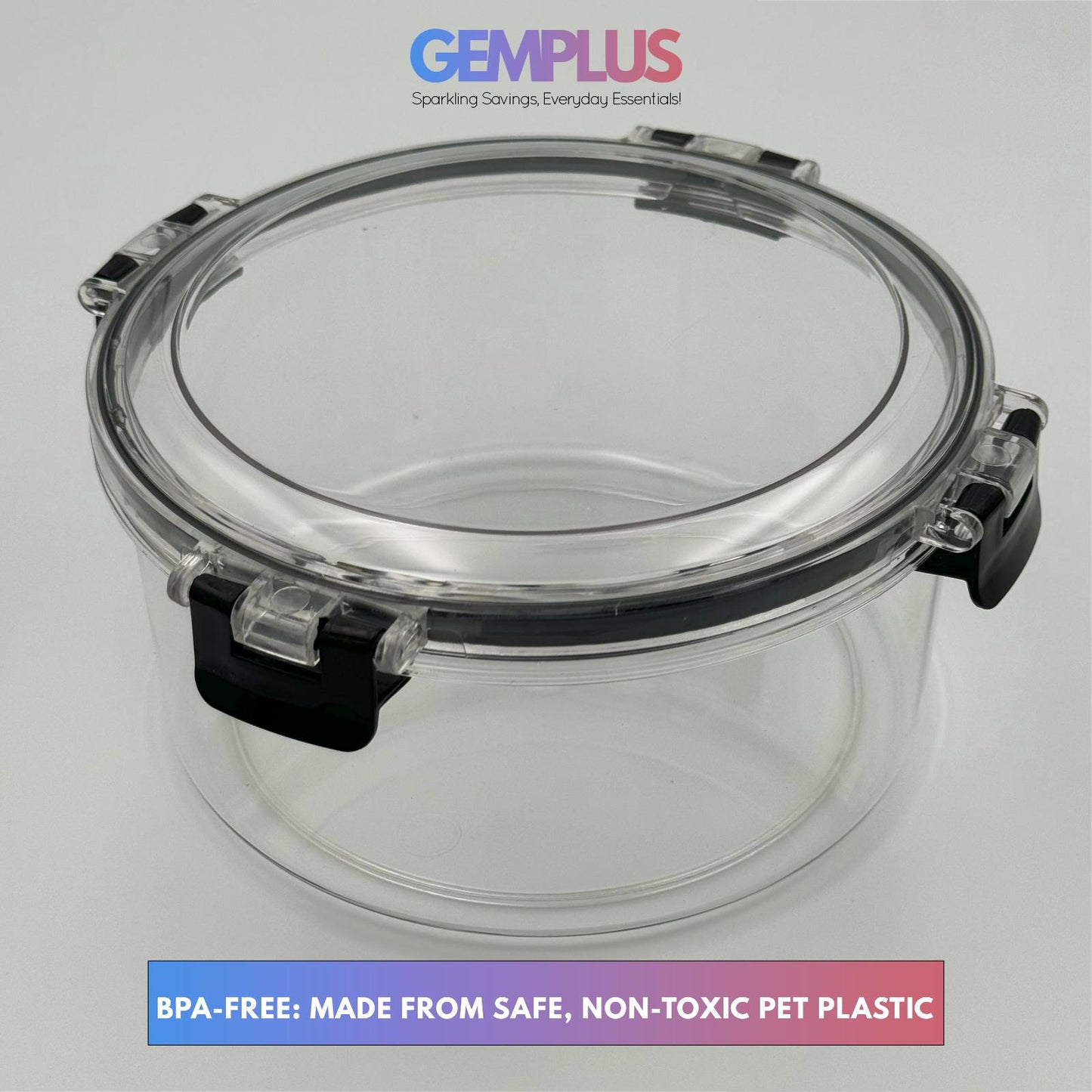 GEM+ | 3-Piece Food Container Storage Set – Durable, BPA-Free, Lock & Seal