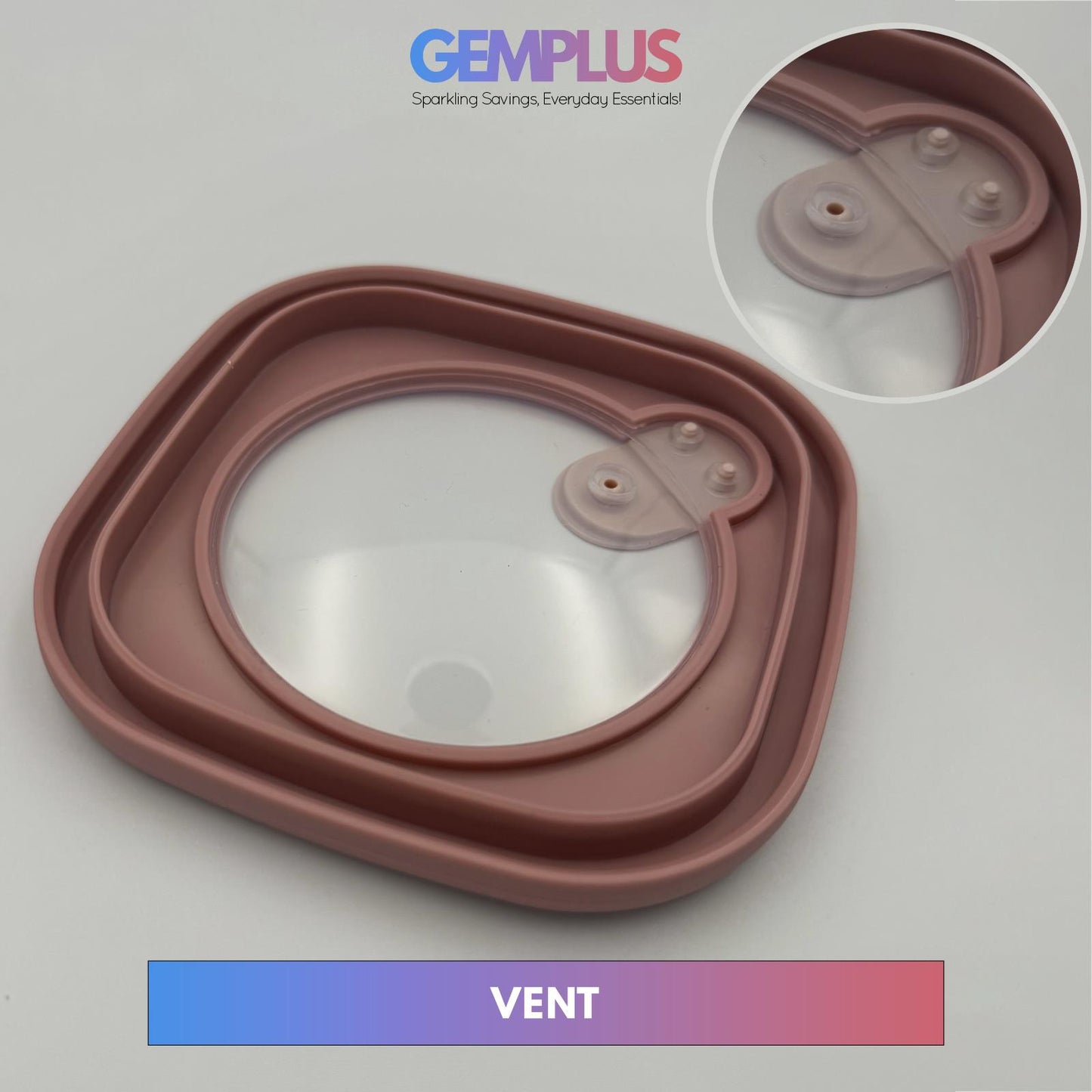 GEM+ | 4-Piece BPA-Free Food Container Set with Lock & Seal Silicone Lids