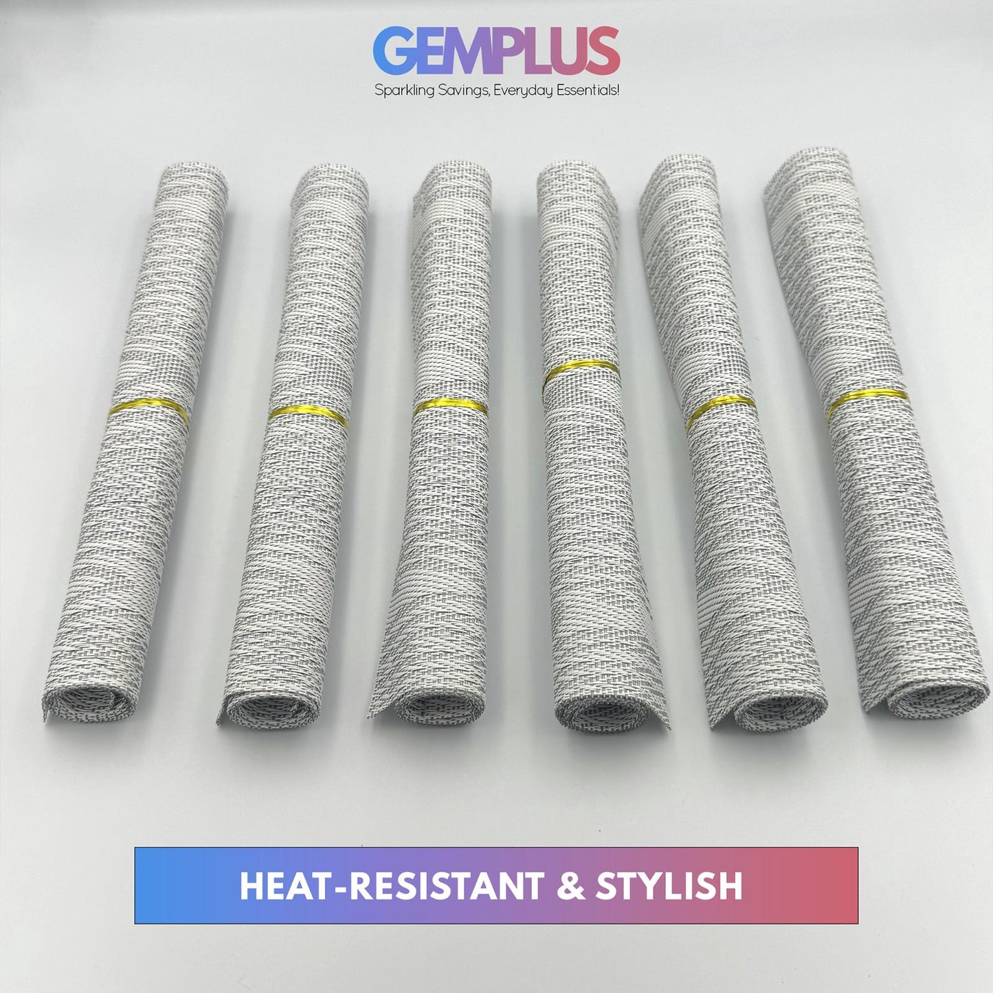 GEM+ | Premium 4/6-Piece Placemat Set – Durable Heat-Resistant Easy to Clean