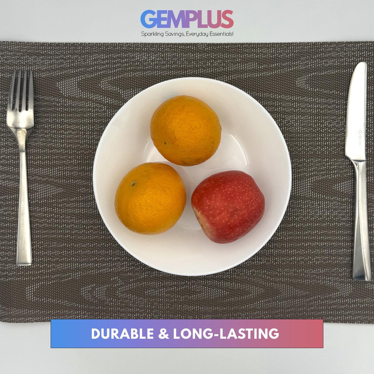GEM+ | Premium 4/6-Piece Placemat Set – Durable Heat-Resistant Easy to Clean