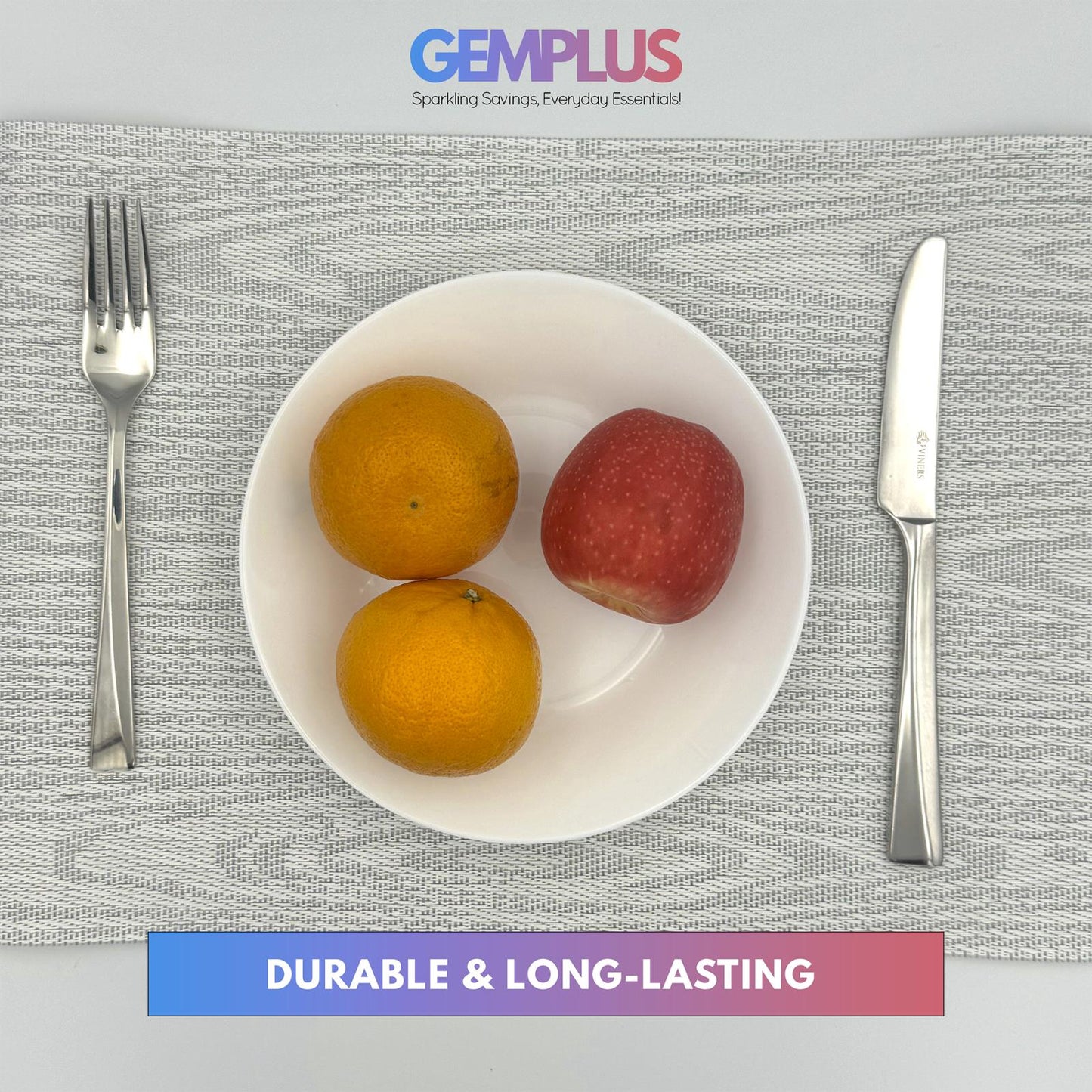 GEM+ | Premium 4/6-Piece Placemat Set – Durable Heat-Resistant Easy to Clean