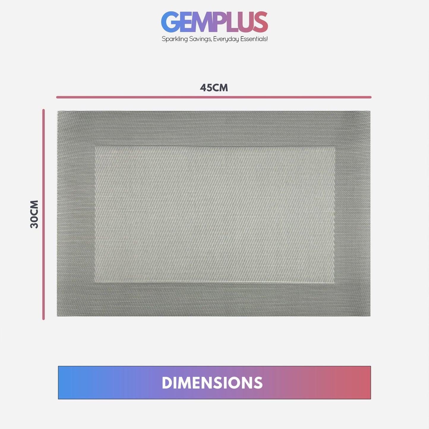 GEM+ | Premium 4/6-Piece Placemat Set Durable Heat-Resistant Easy to Clean