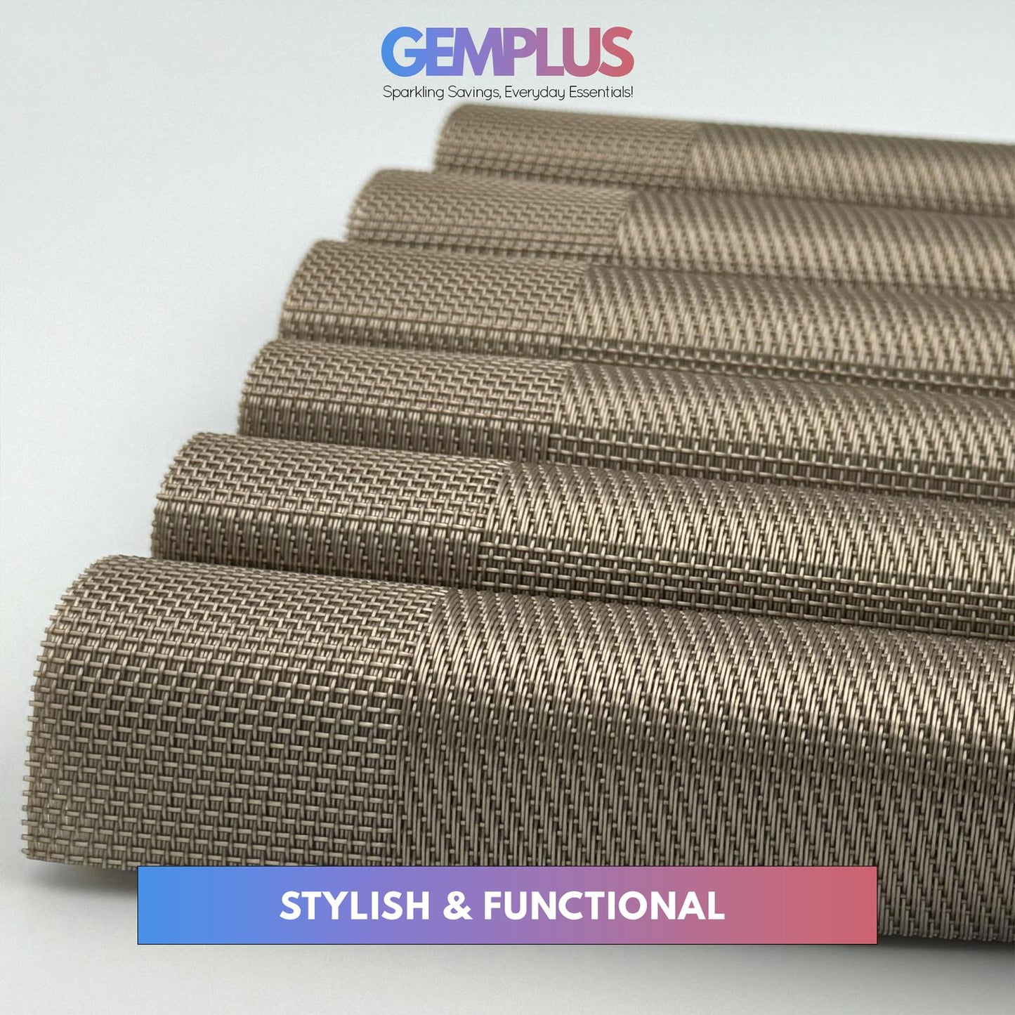 GEM+ | Premium 4/6-Piece Placemat Set Durable Heat-Resistant Easy to Clean