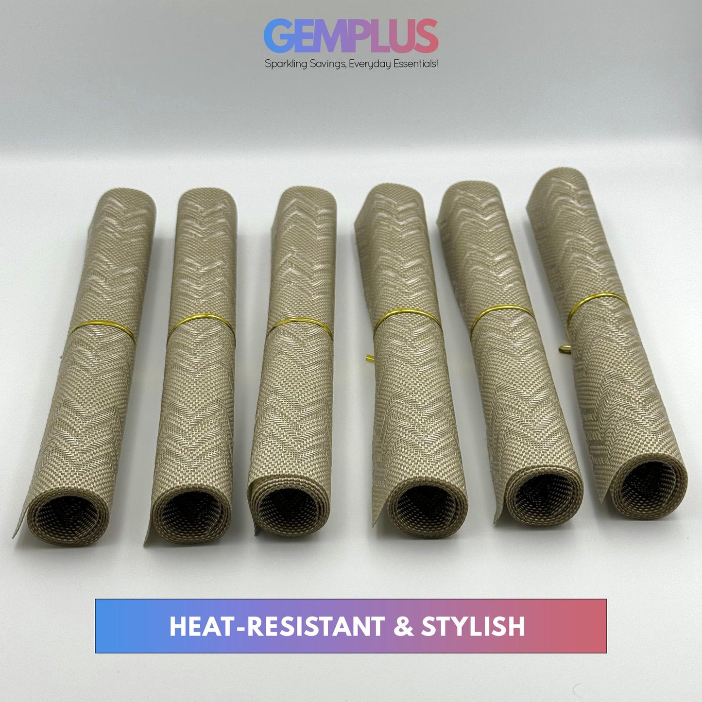 GEM+ | Premium 4/6-Piece Placemat Set – Durable Heat Resistant Easy to Clean
