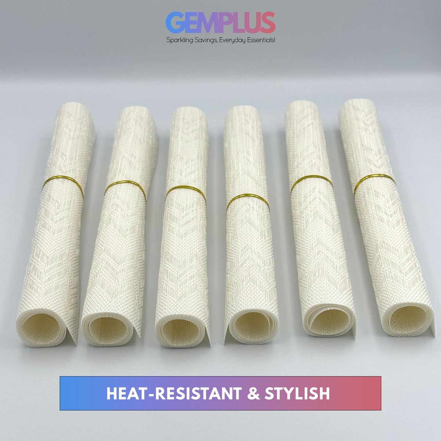 GEM+ | Premium 4/6-Piece Placemat Set – Durable Heat Resistant Easy to Clean