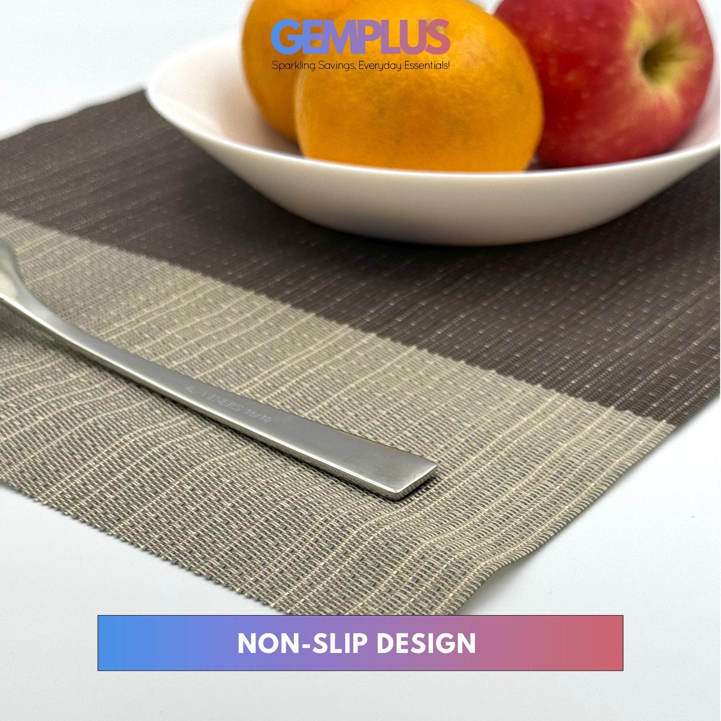 GEM+ | Premium 4/6-Piece Placemat Set – Durable Heat Resistant Easy to Clean