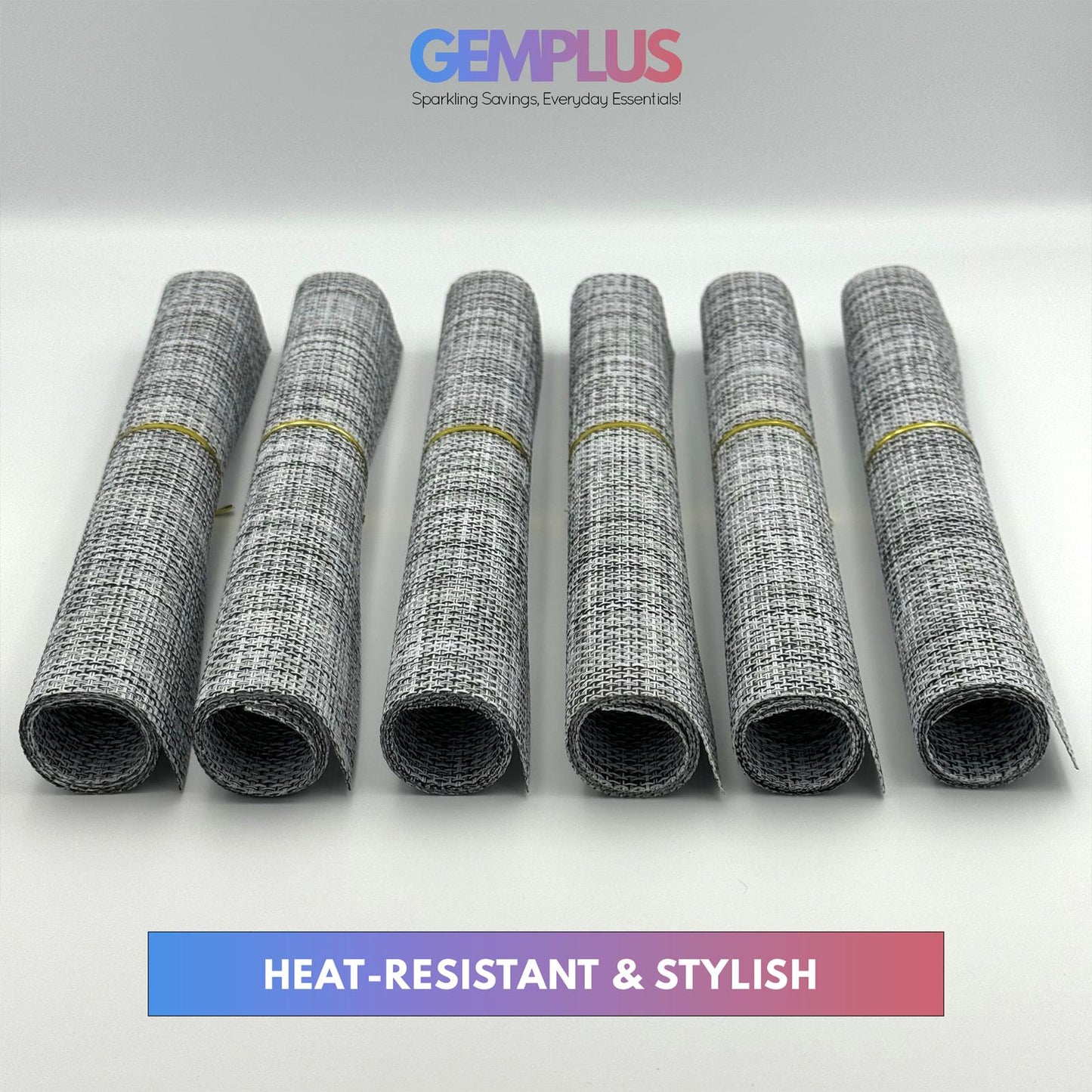 GEM+ | Premium 4/6-Piece Placemat Set – Durable Heat Resistant Easy to Clean