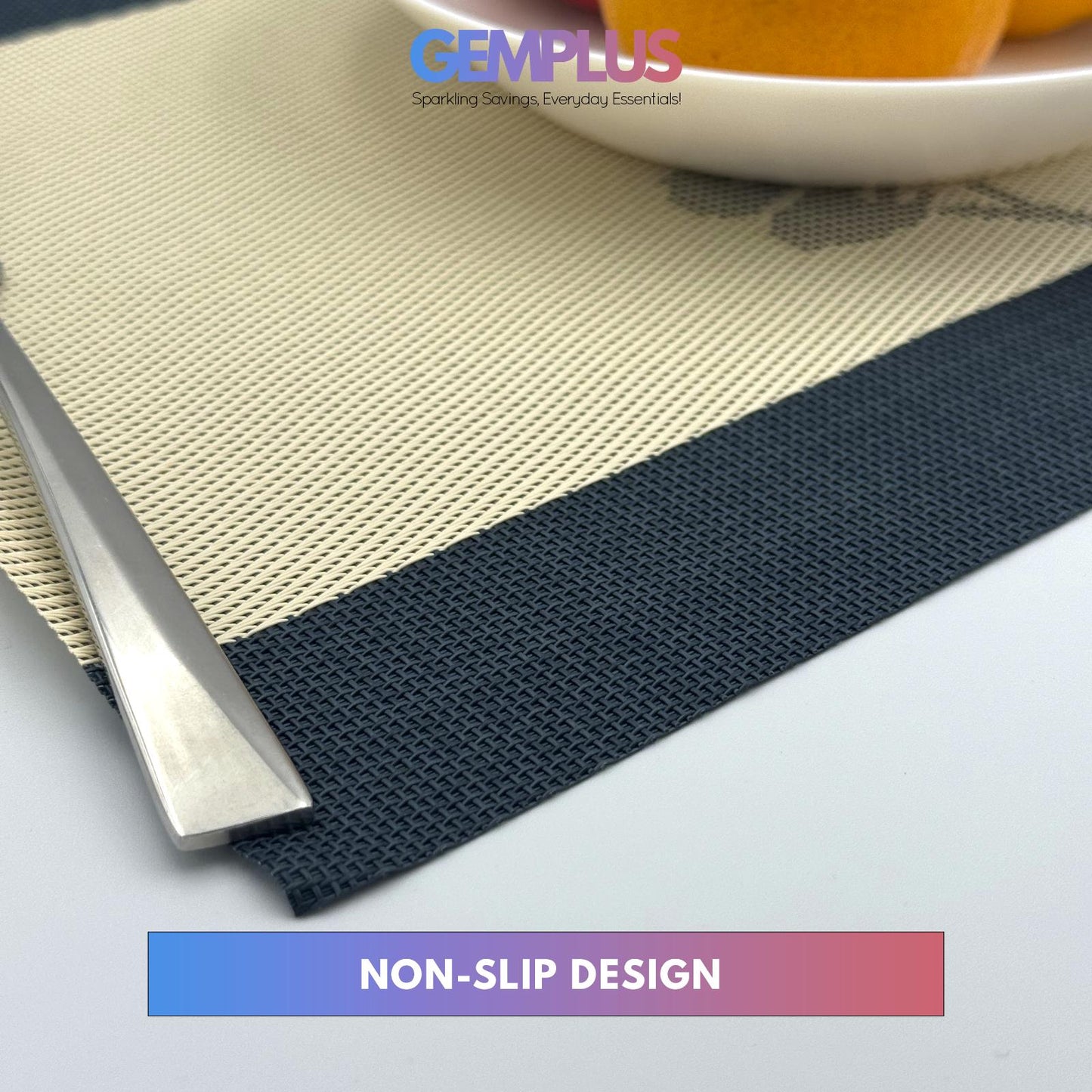 GEM+ | Premium 4/6-Piece Placemat Set Durable Heat Resistant Easy to Clean
