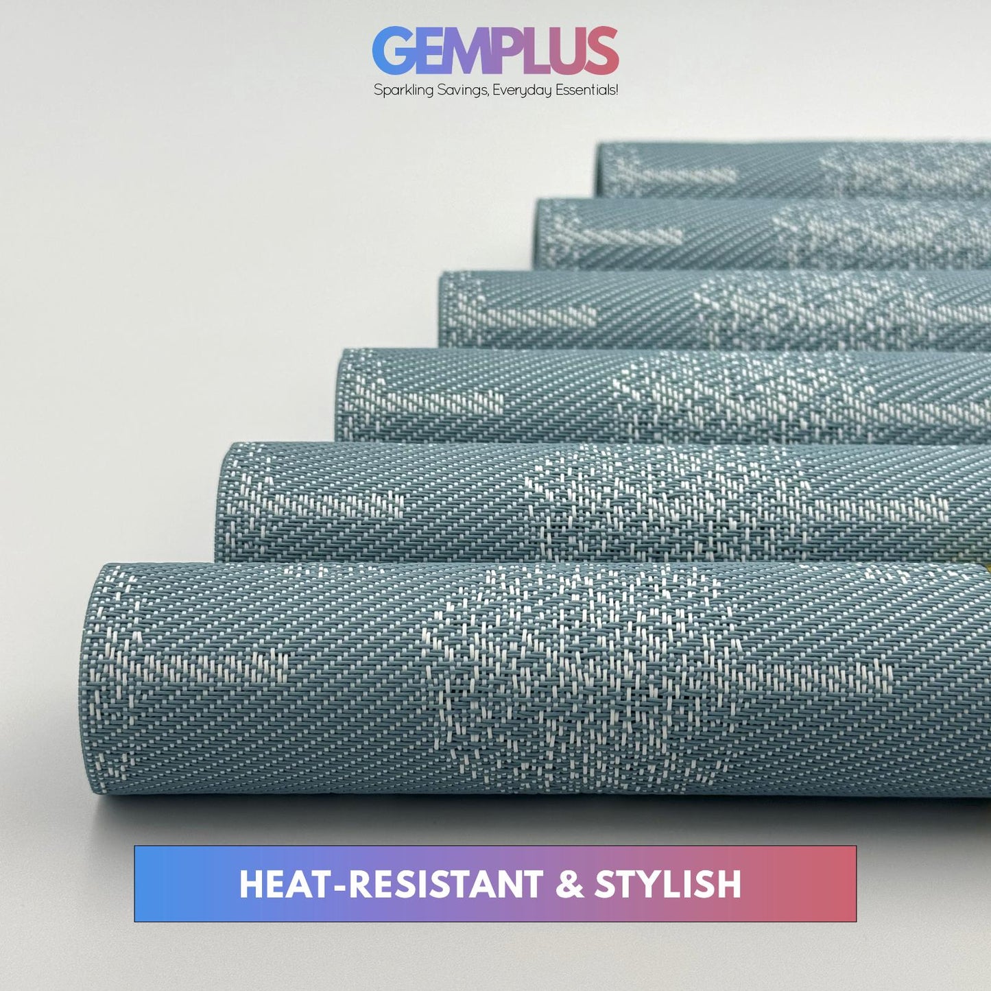 GEM+ | Premium 4/6 Piece Placemat Set Durable Heat-Resistant Easy to Clean