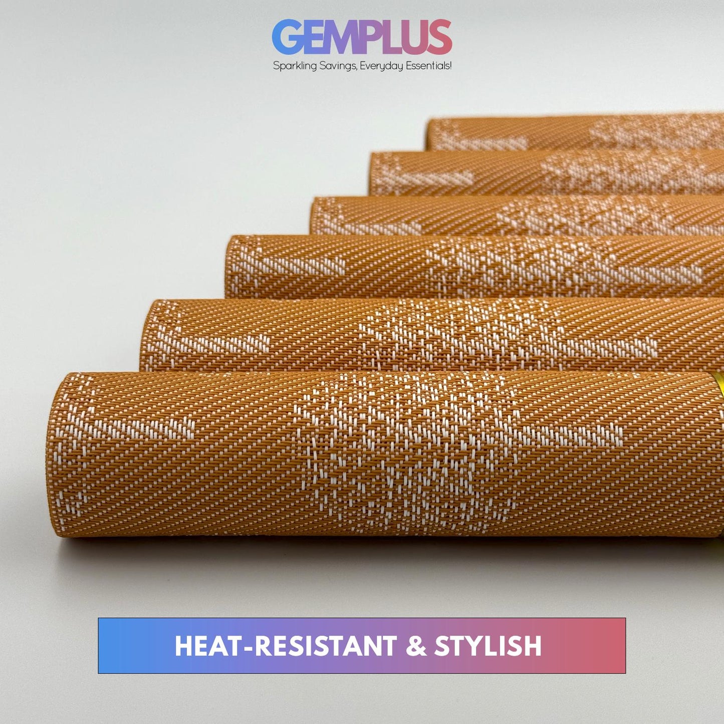 GEM+ | Premium 4/6 Piece Placemat Set Durable Heat-Resistant Easy to Clean