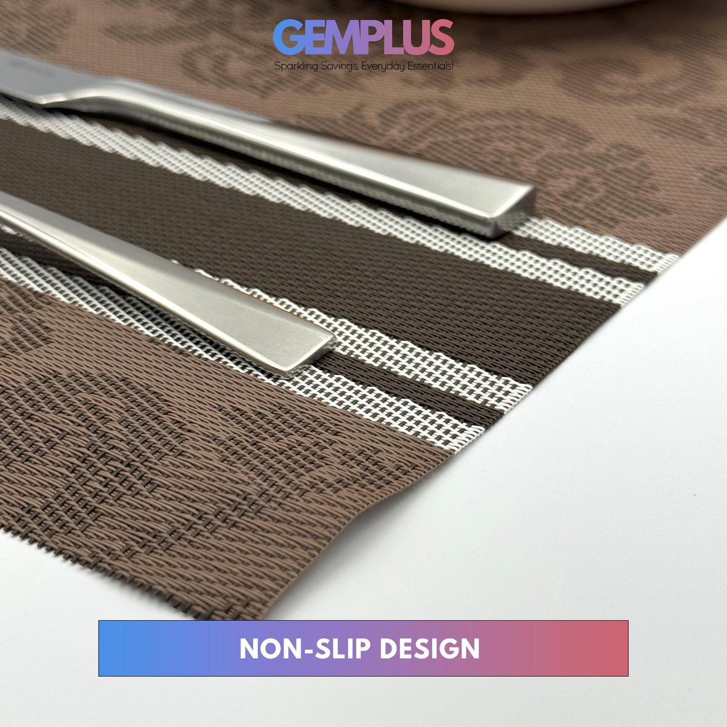 GEM+ | Premium 4/6 Piece Placemat Set Durable Heat-Resistant Easy to Clean