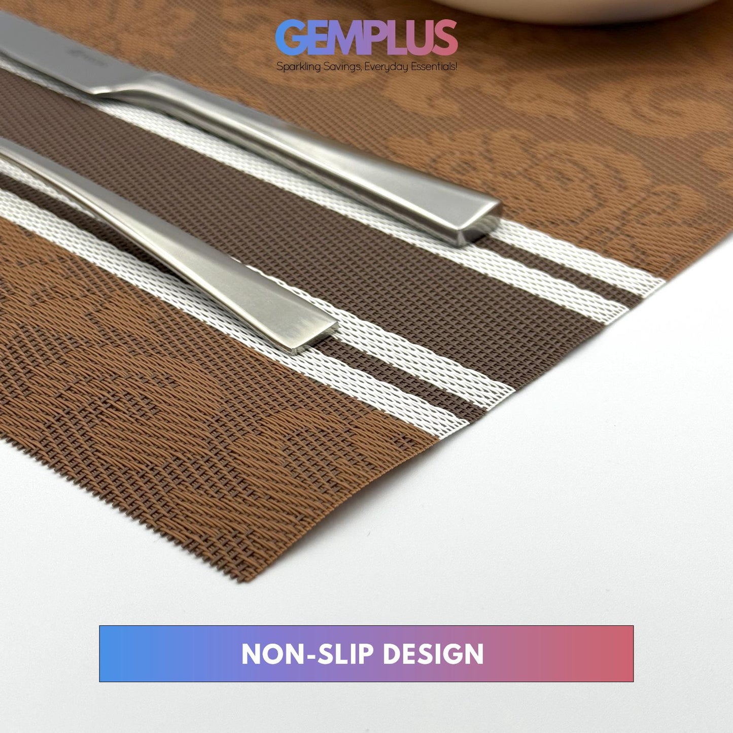 GEM+ | Premium 4/6 Piece Placemat Set Durable Heat-Resistant Easy to Clean