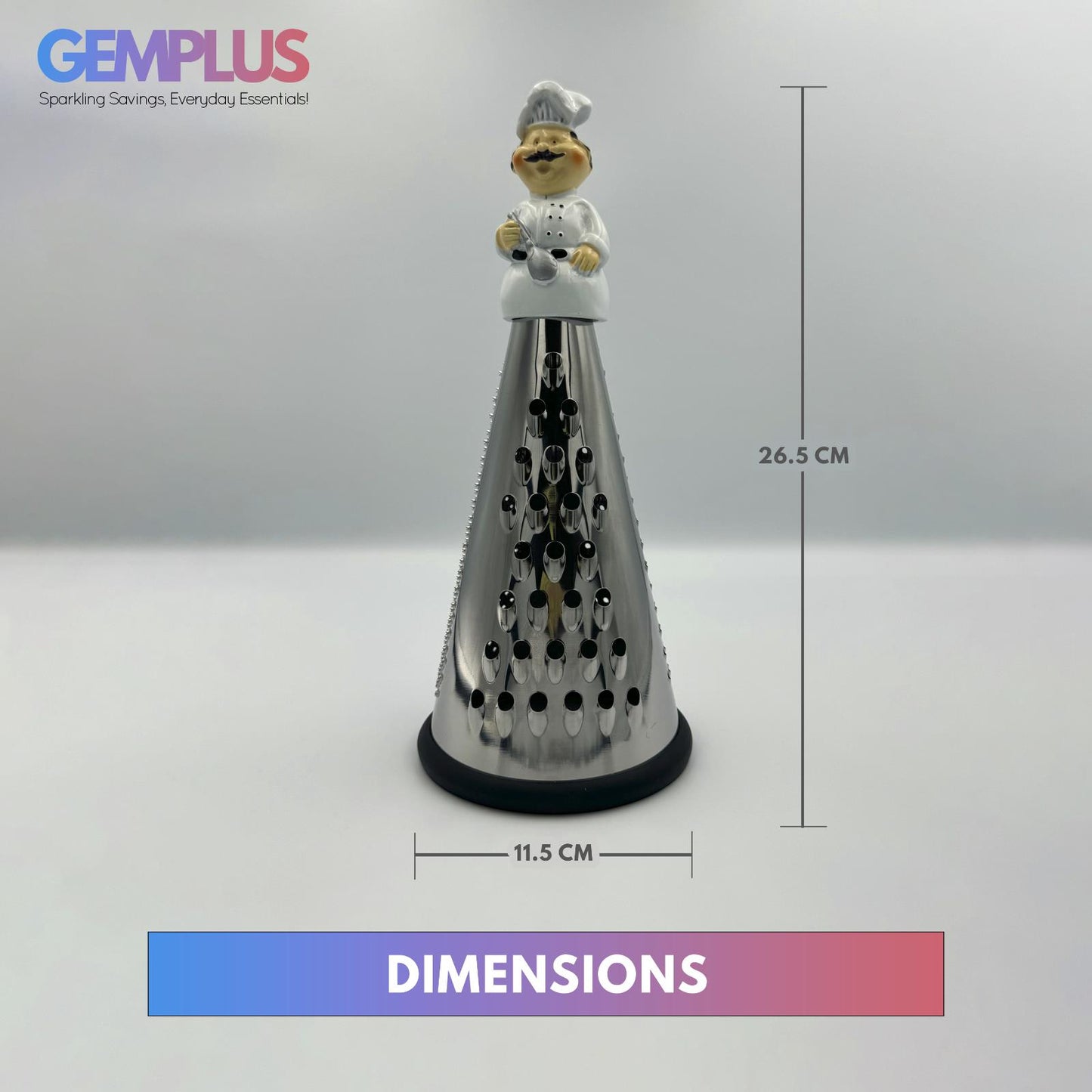 GEM+ | Premium Stainless Steel Multi-Blade Grater Cone - Durable Kitchen Tool
