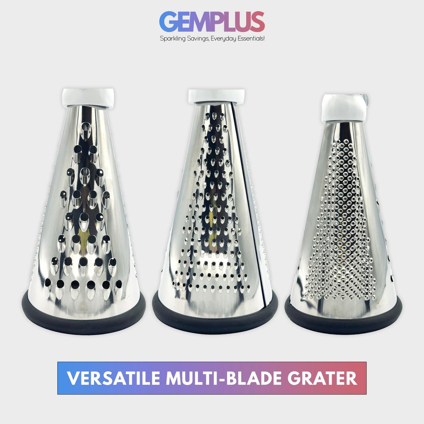 GEM+ | Premium Stainless Steel Multi-Blade Grater Cone - Durable Kitchen Tool