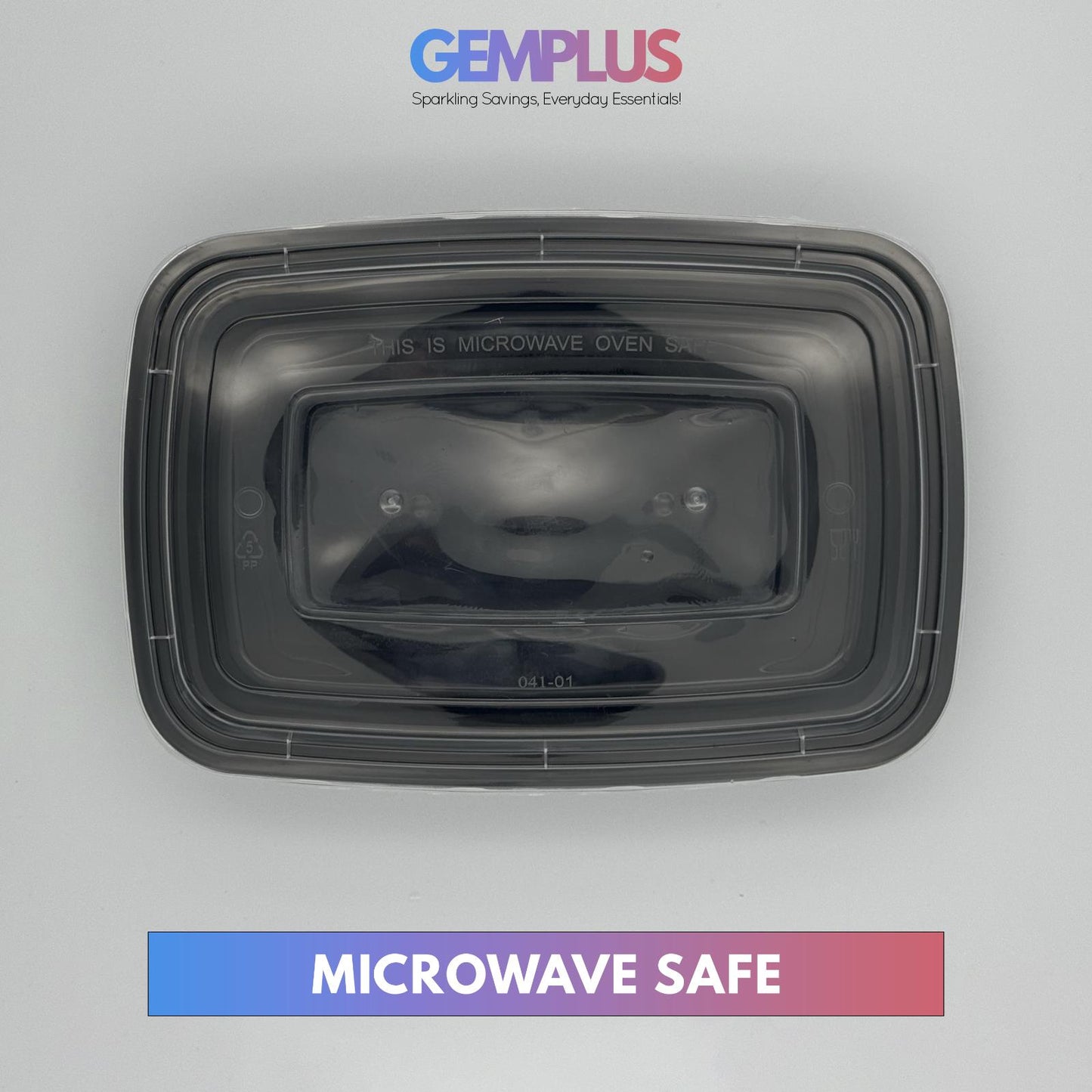 GEM+ | 20 x Meal Prep 1000 ML Containers Plastic Lunch Box Microwavable BPA Free