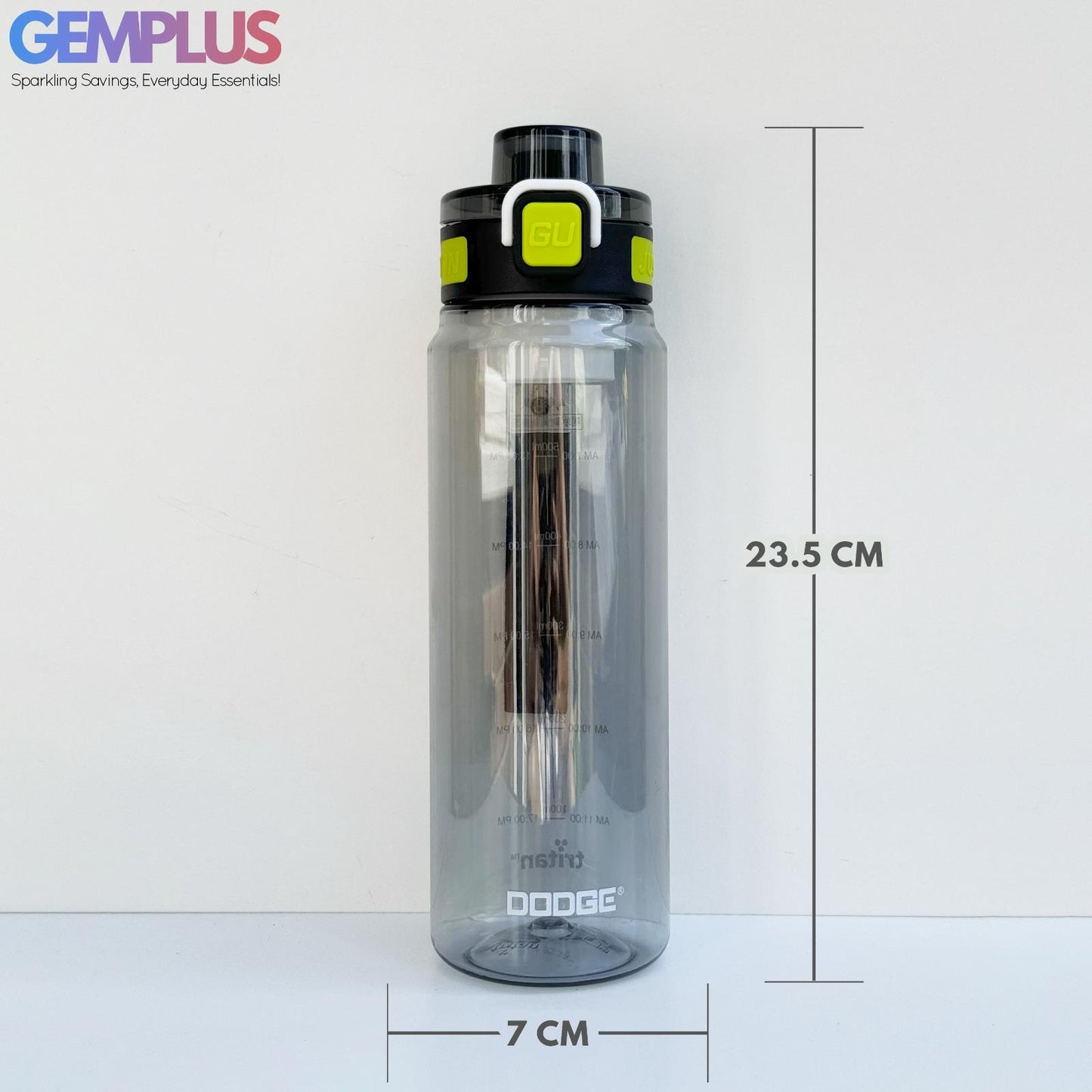GEM+| 680ml Reusable Water Bottle with Straw BPA Leakproof Sports Gym Travel