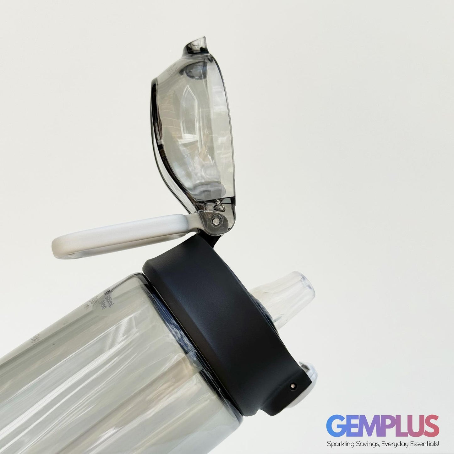 GEM+| 600ml Reusable Water Bottle with Straw BPA Leakproof Sports Gym Travel