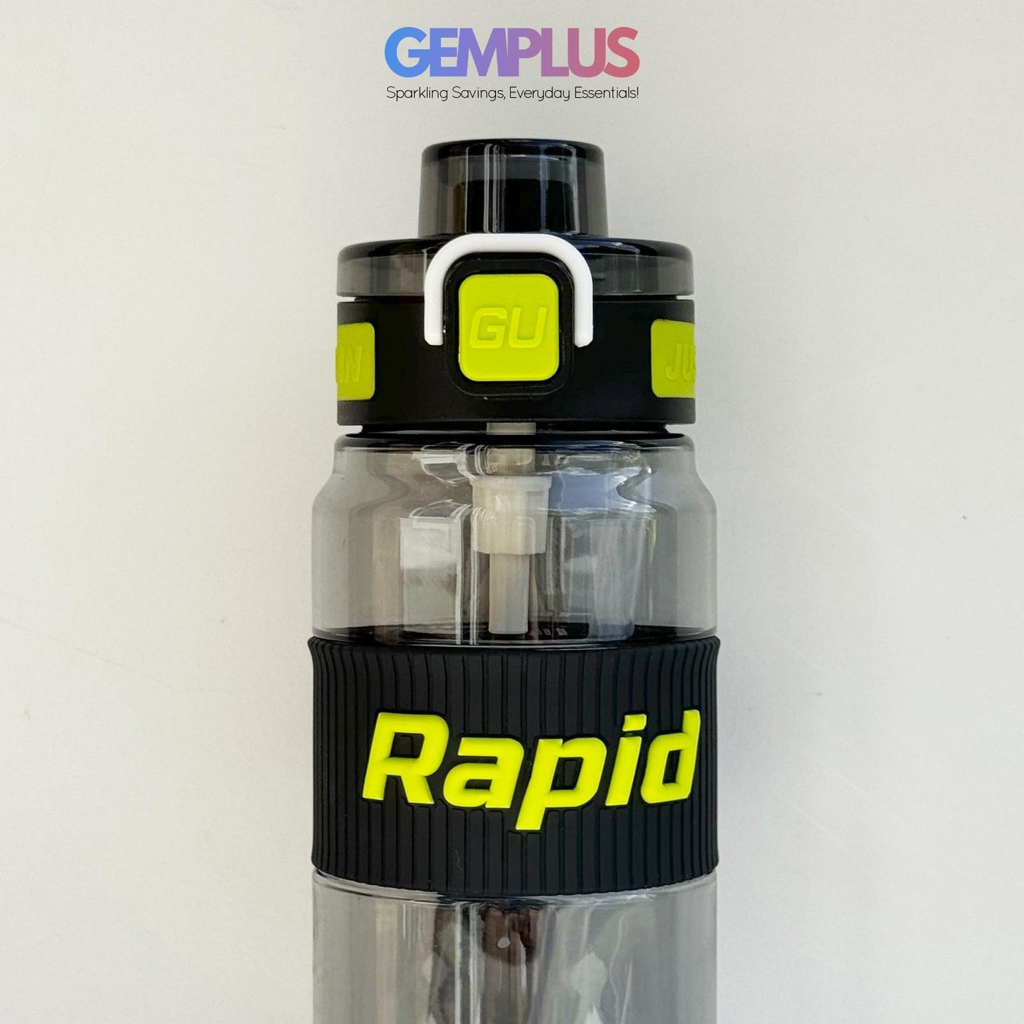 GEM+| 530 ML Reusable Water Bottle with Straw BPA Leakproof Sports Gym Travel