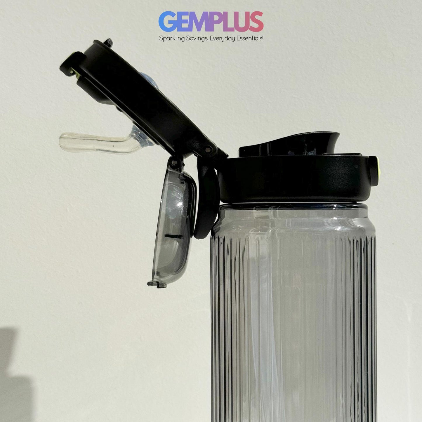 GEM+| 700 ML Reusable Water Bottle with Straw BPA Leakproof Sports Gym Travel