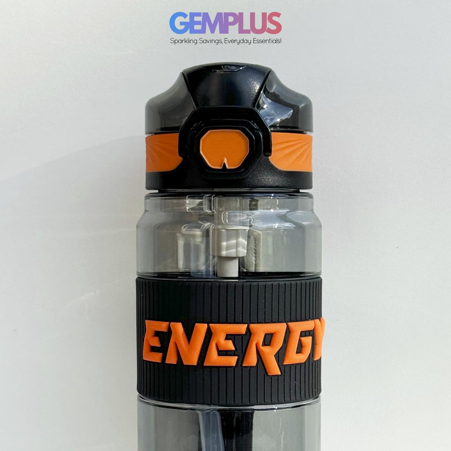 GEM+| 700ML Reusable Water Bottle with Straw BPA Leakproof Sports Gym Travel