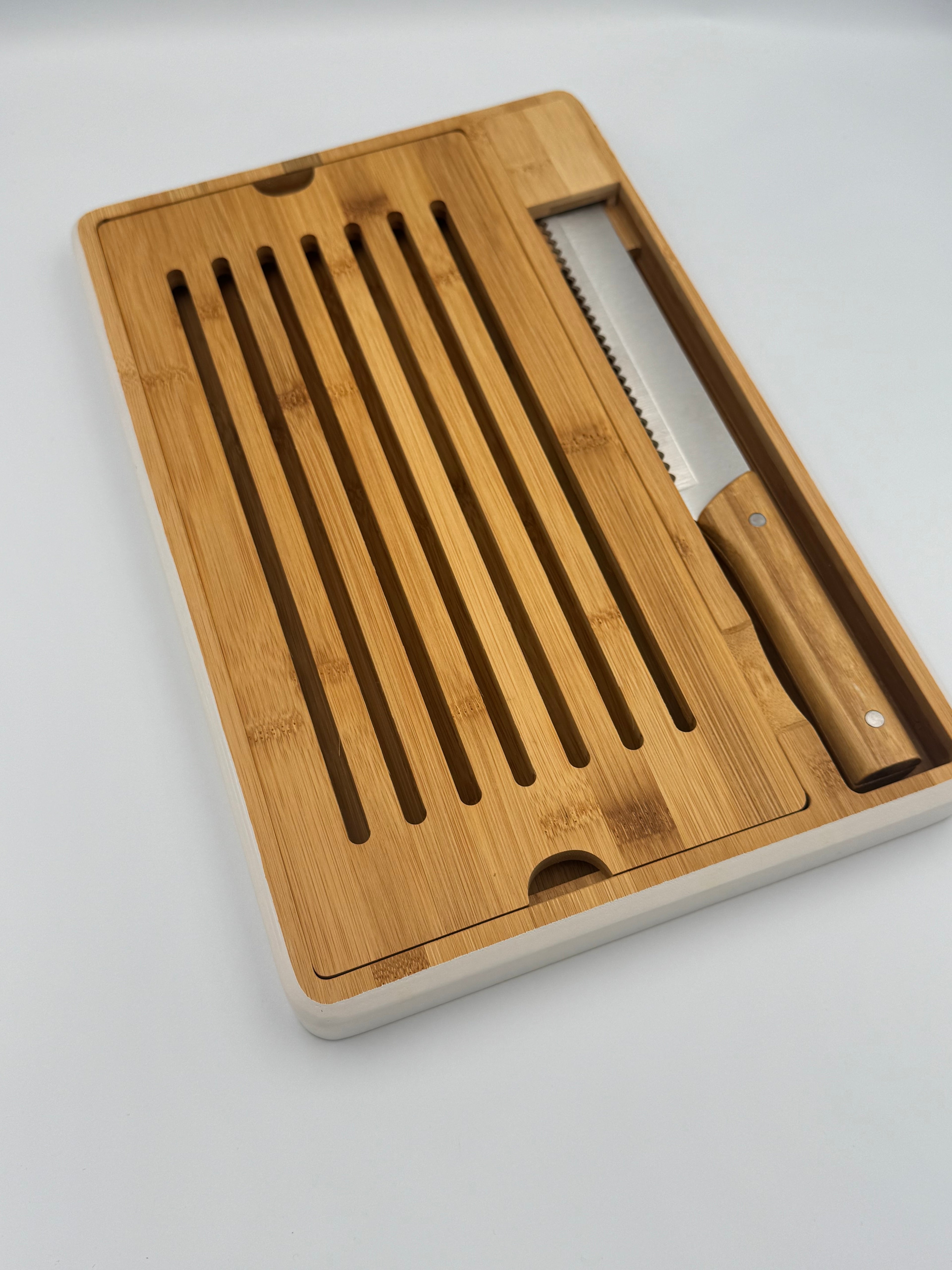 GEM+ | Bamboo Breadboard Set | Removable Slatted Tray | Eco-Friendly Kitchen