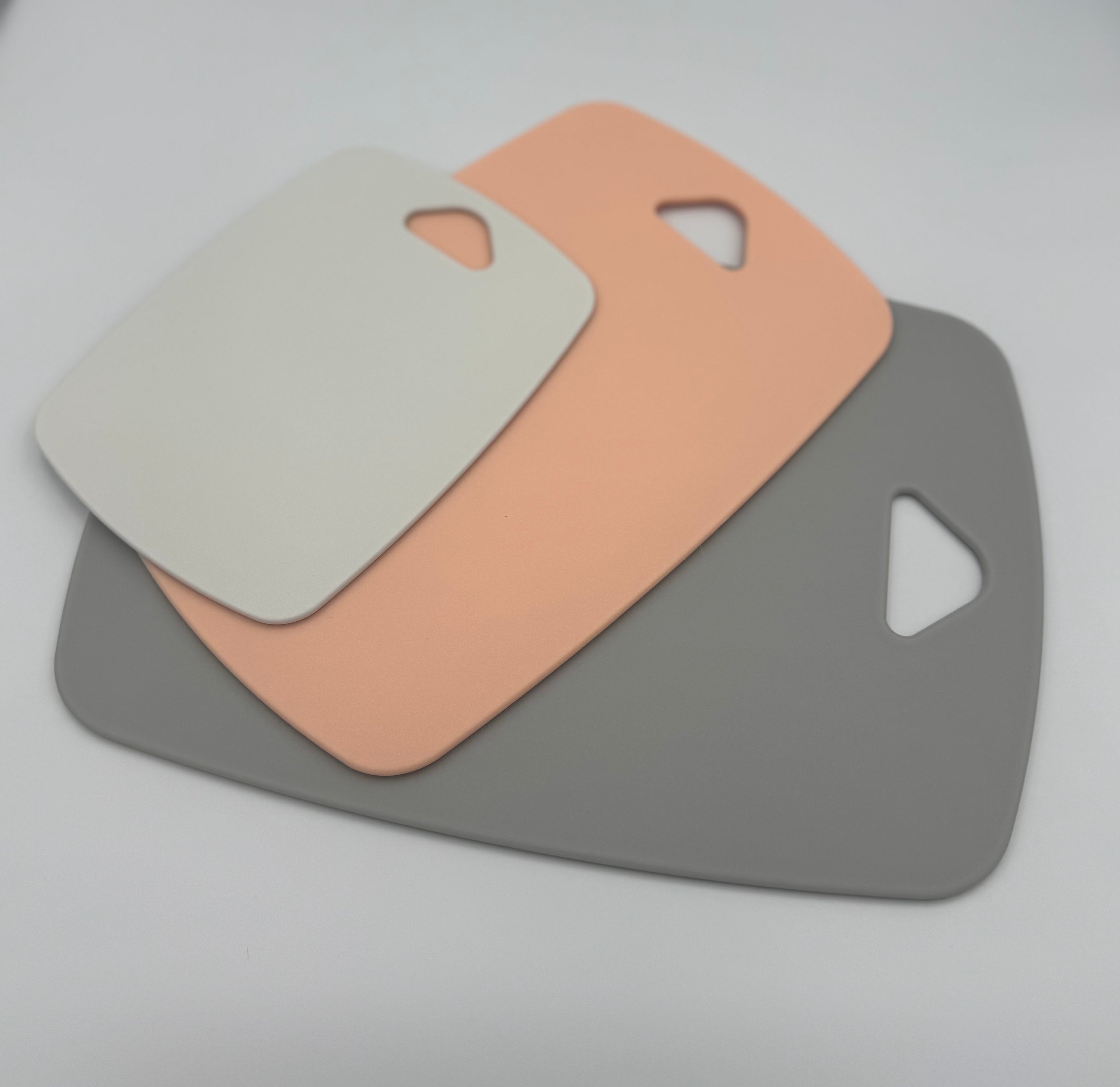 GEM+ | Premium 3 Pcs Color-Coded Chopping Board Set - Durable PP Material - Apricot Edition