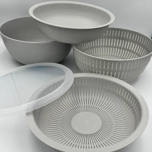 GEM+ | Premium 4 Pcs Multi-Purpose Bowl Set with 2 Colanders - Strainers & Sieve