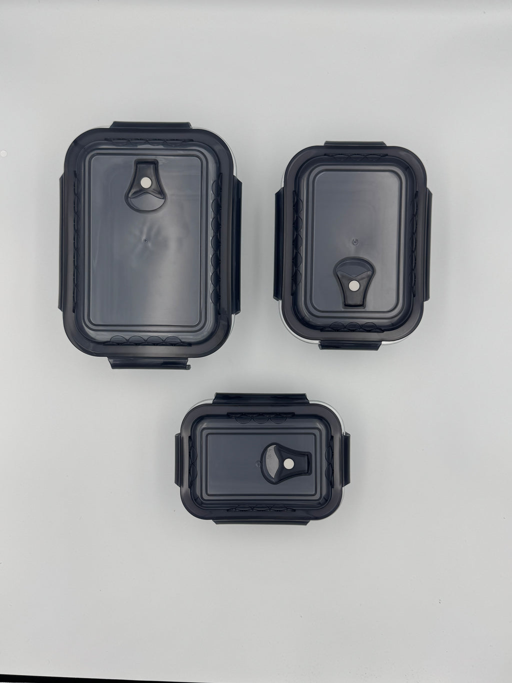 GEM+ | 3pc Borosilicate Glass Food Storage Container Set – Airtight, Leak-Proof & Durable