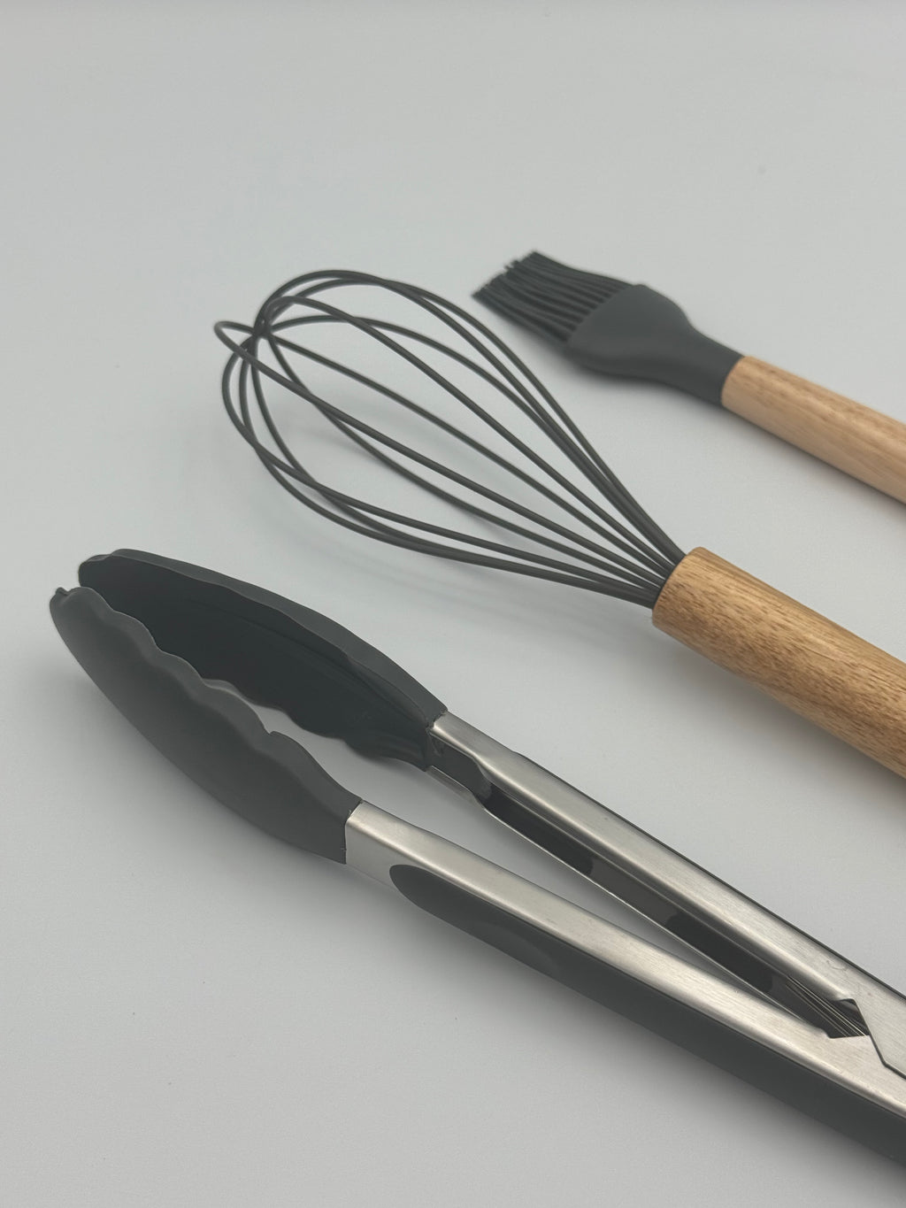 GEM+ | Premium 12-Piece Cooking & Baking Utensil Set Silicone Non-Stick BPA-FREE- Grey