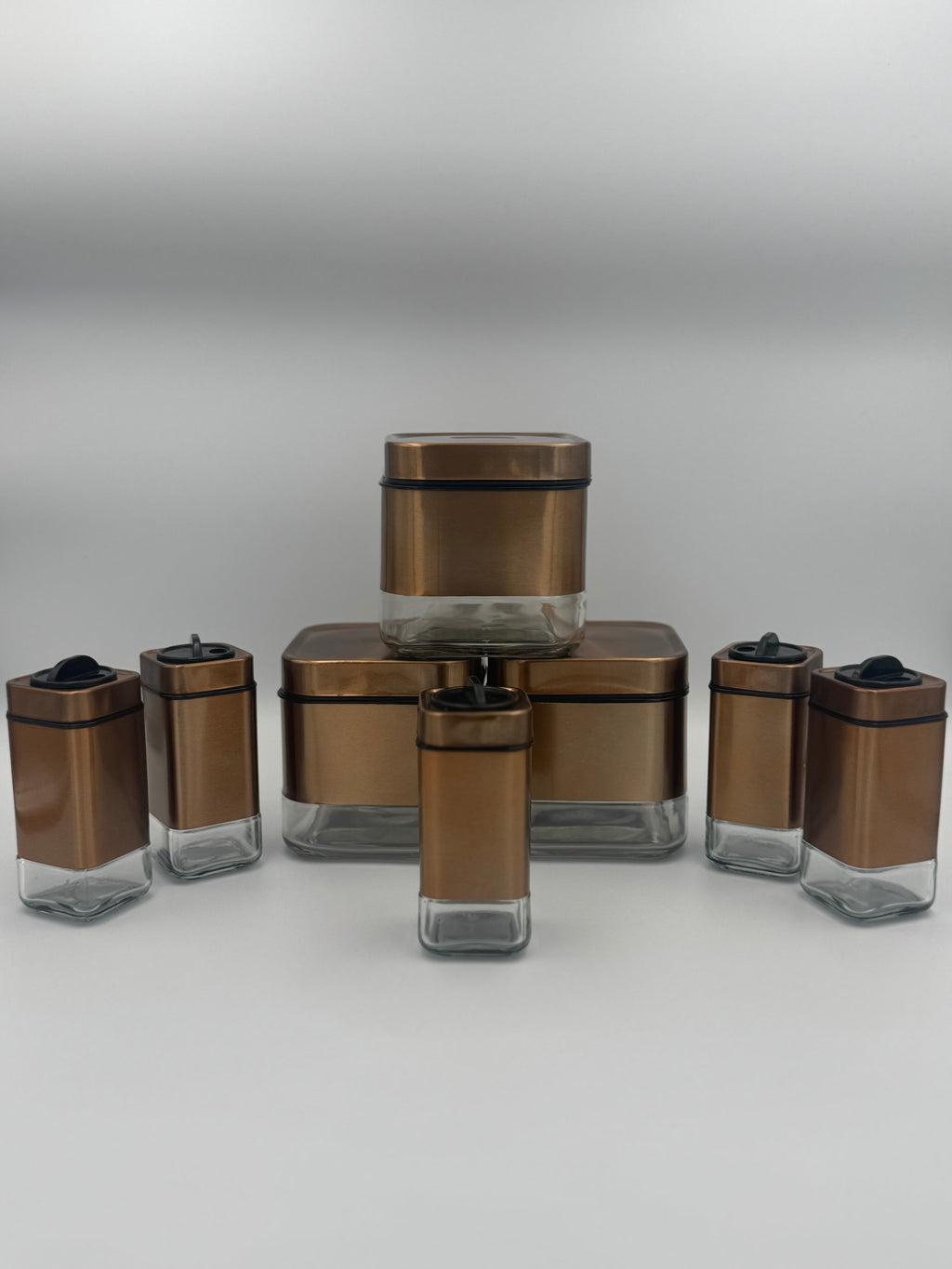 GEM+ | Bronze 9pc Spice Jar & Shakers Set