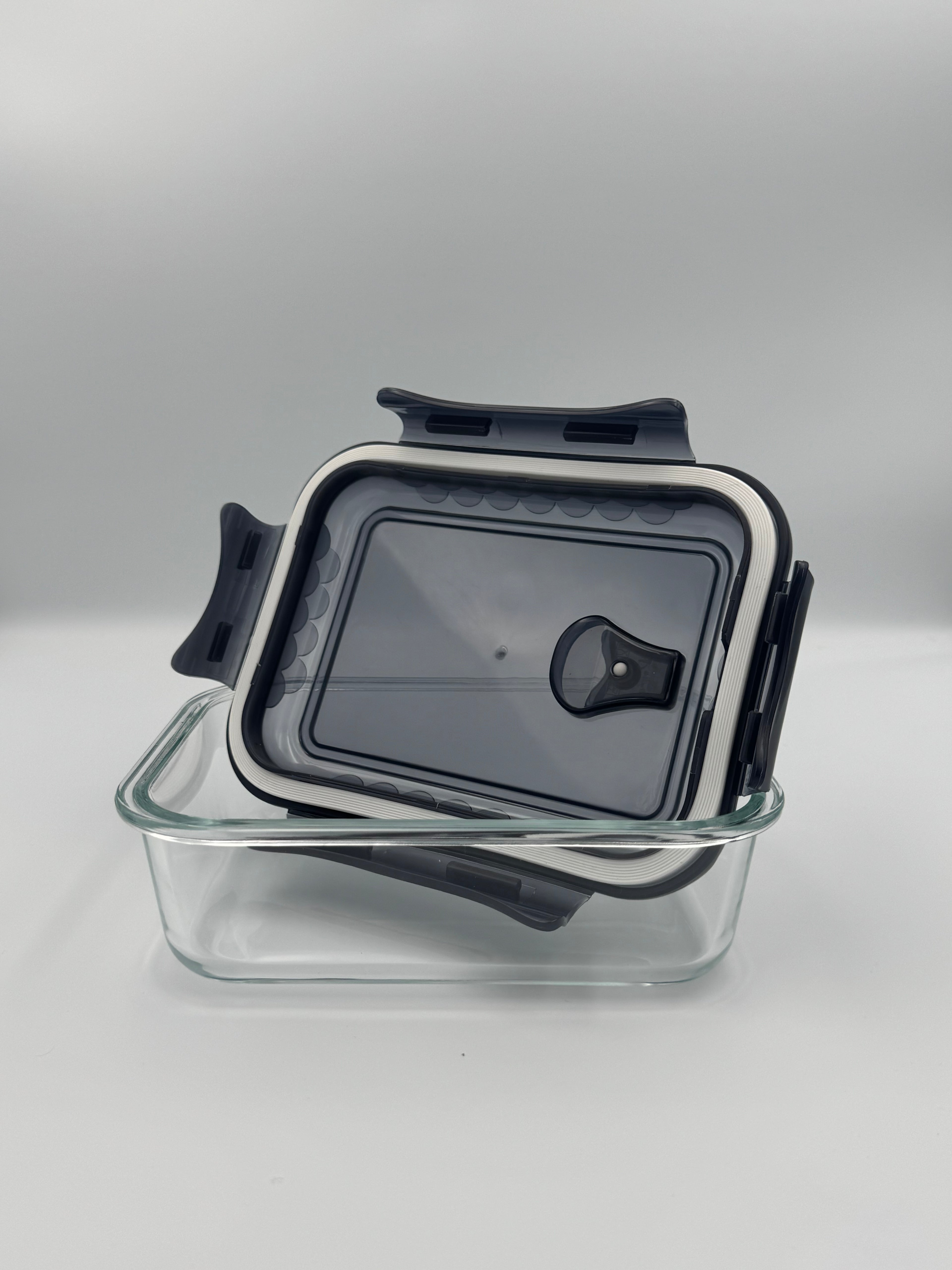 GEM+ | 3pc Borosilicate Glass Food Storage Container Set – Airtight, Leak-Proof & Durable