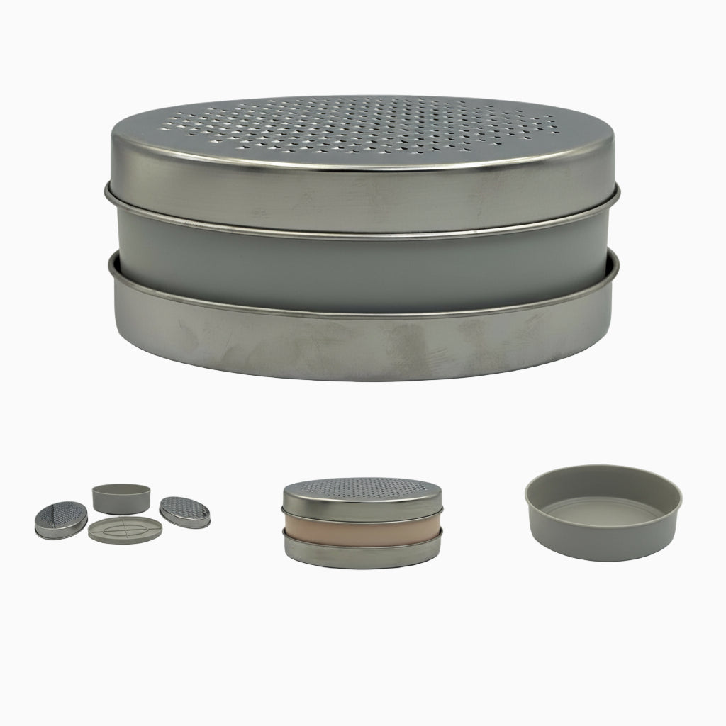 GEM+ | Premium Stainless Steel Multi-Blade Grater with Container and Lid Set