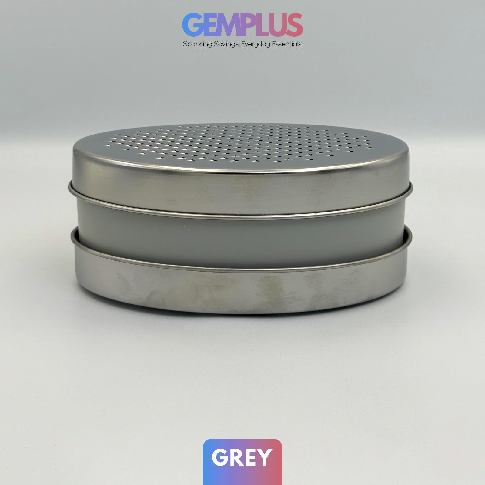 GEM+ | Premium Stainless Steel Multi-Blade Grater with Container and Lid Set