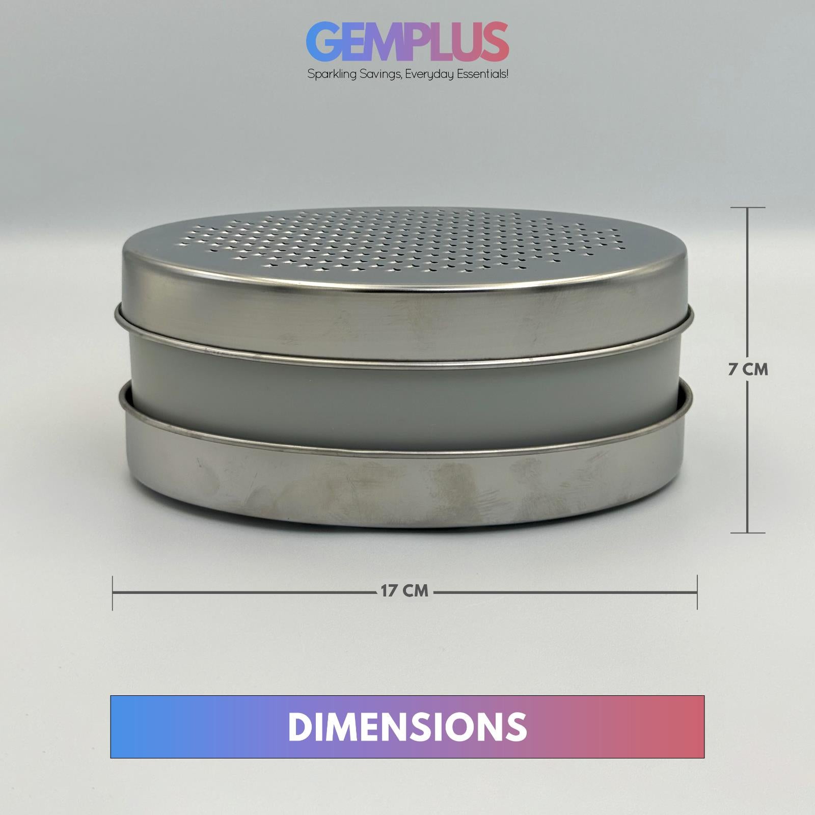 GEM+ | Premium Stainless Steel Multi-Blade Grater with Container and Lid Set