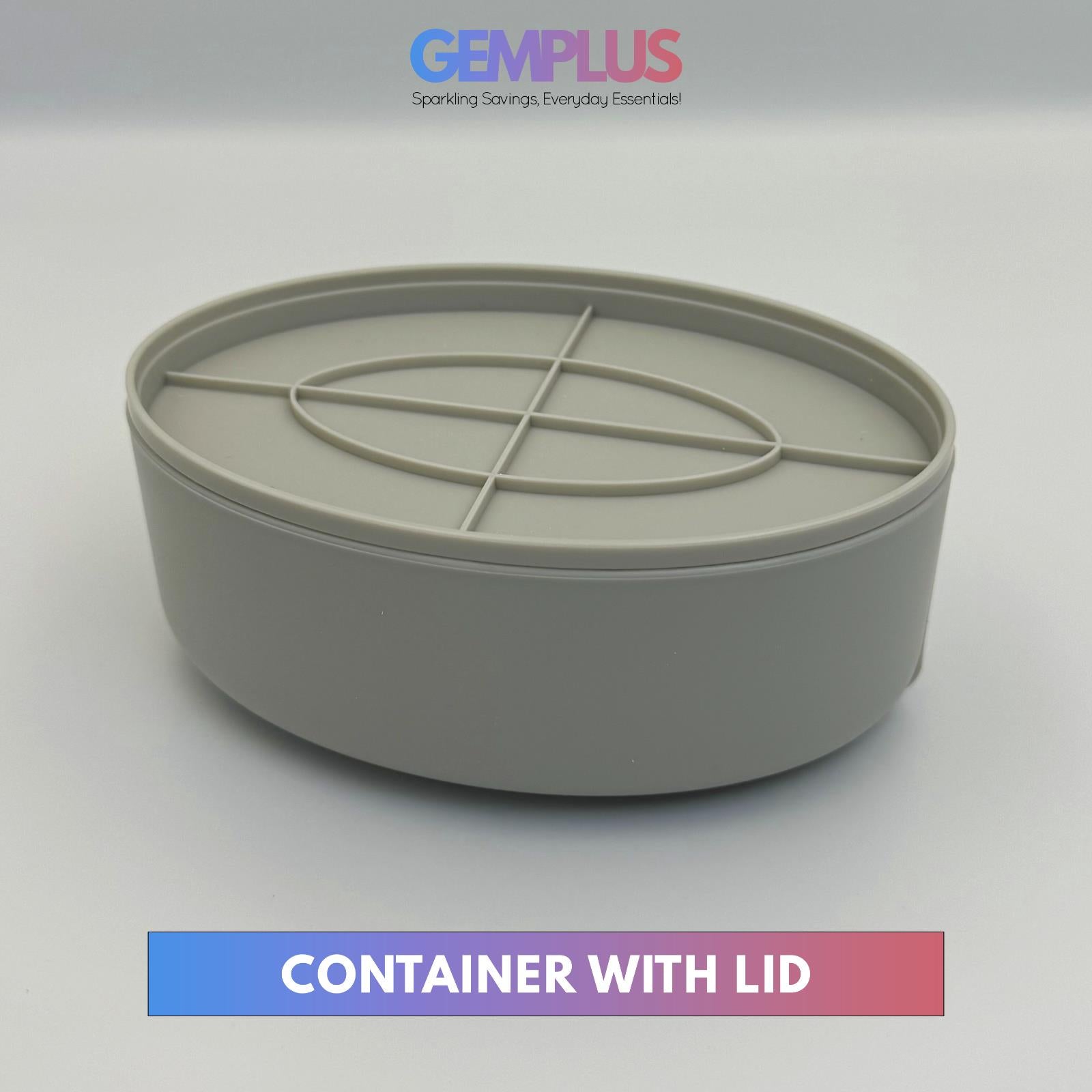 GEM+ | Premium Stainless Steel Multi-Blade Grater with Container and Lid Set