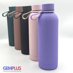 GEM+ | 500ML & 1L Stainless Steel Flask – Silicone Coated - Pastel 5 Colors