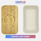 GEM+ | Bread Storage Bin Box with Eco Bamboo Cutting Board Lid Large Space