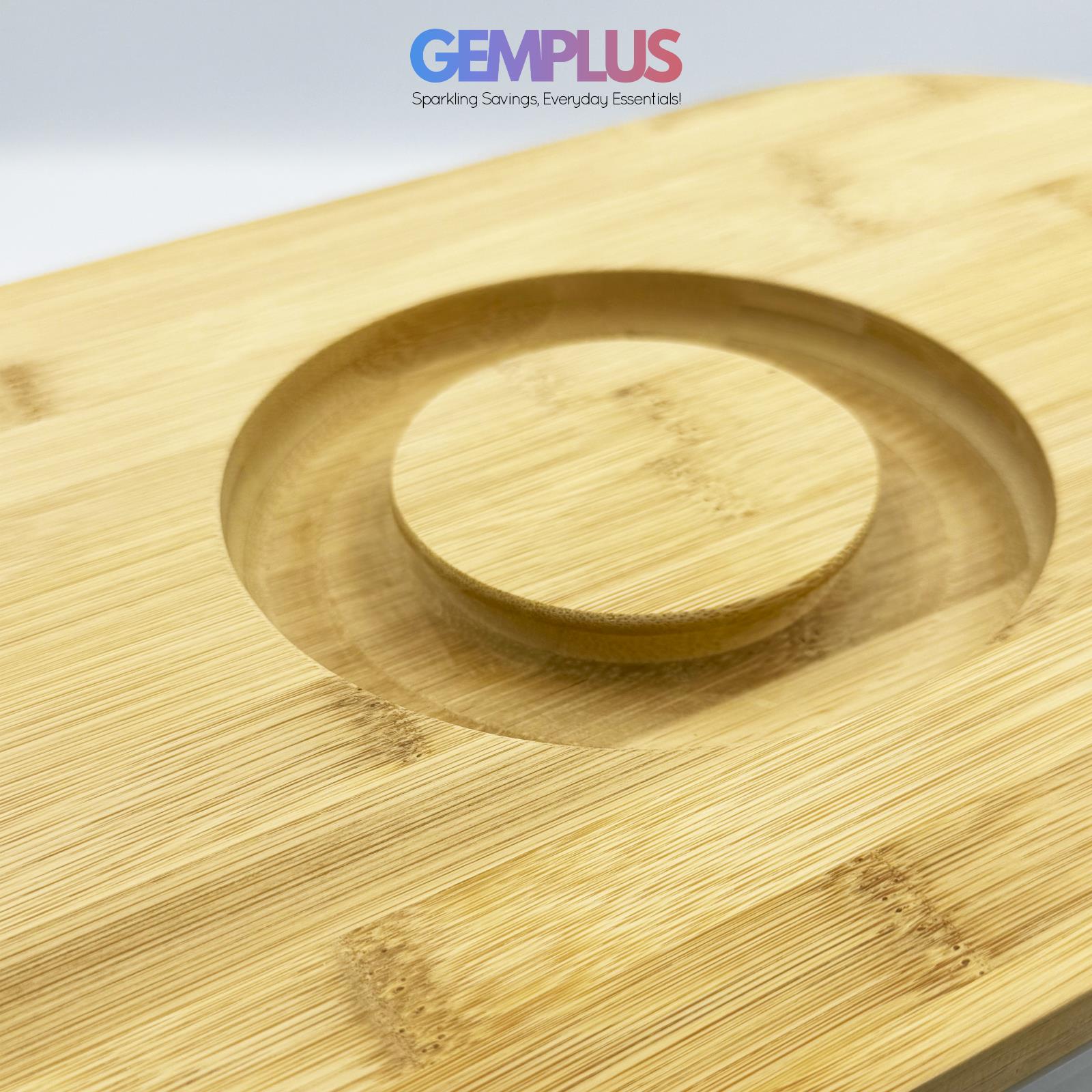 GEM+ | Bread Storage Bin Box with Eco Bamboo Cutting Board Lid Large Space GREY