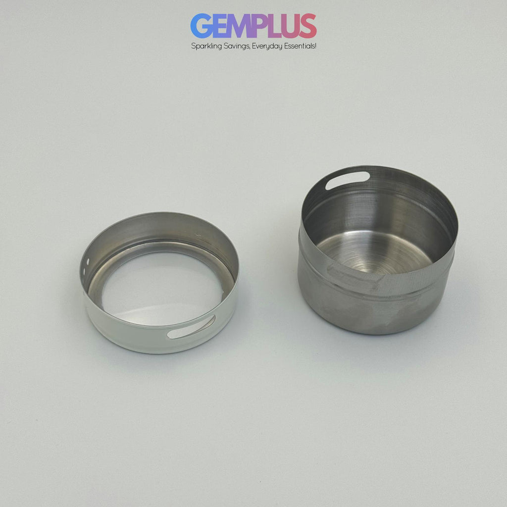 GEM+ | Premium Magnetic Bamboo Spice Tin Organizer with 6 Jars Elegant & Modern