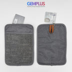 GEM+ | 2Pcs Premium Quilted Heat-Resistant Pot Holders Silicone Grip – Grey/Blue