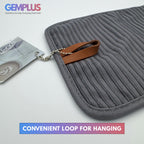 GEM+ | 2Pcs Premium Quilted Heat-Resistant Pot Holders Silicone Grip – Grey/Blue