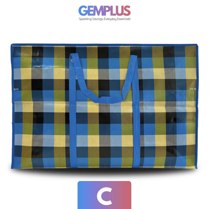 GEM+ | Premium Medium Reusable Laundry Shopping Bag Zip Storage 60 x 45 x 20 cm